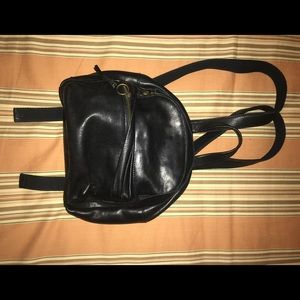 Black “Mini” Leather Backpack